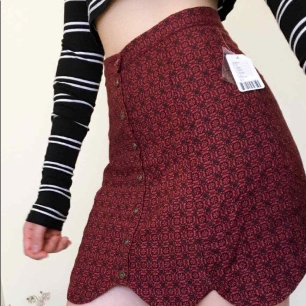 URBAN OUTFITTERS BURNT ORANGE MINI SKIRT